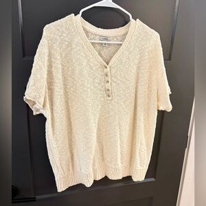 L.L. Bean Women's Cream Button Down Shirt